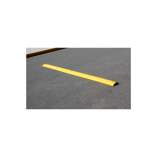 Yellow Speed Bump with Cable Protection & Hardware - 108in Long